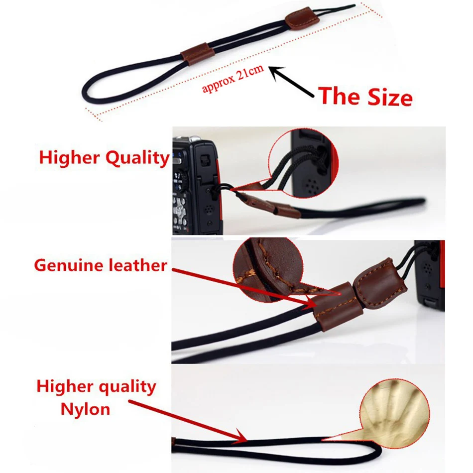 Универсальный роскошный кожаный ремешок на запястье для камеры Panasonic LX100 GM1 GX7 LX7 GF7