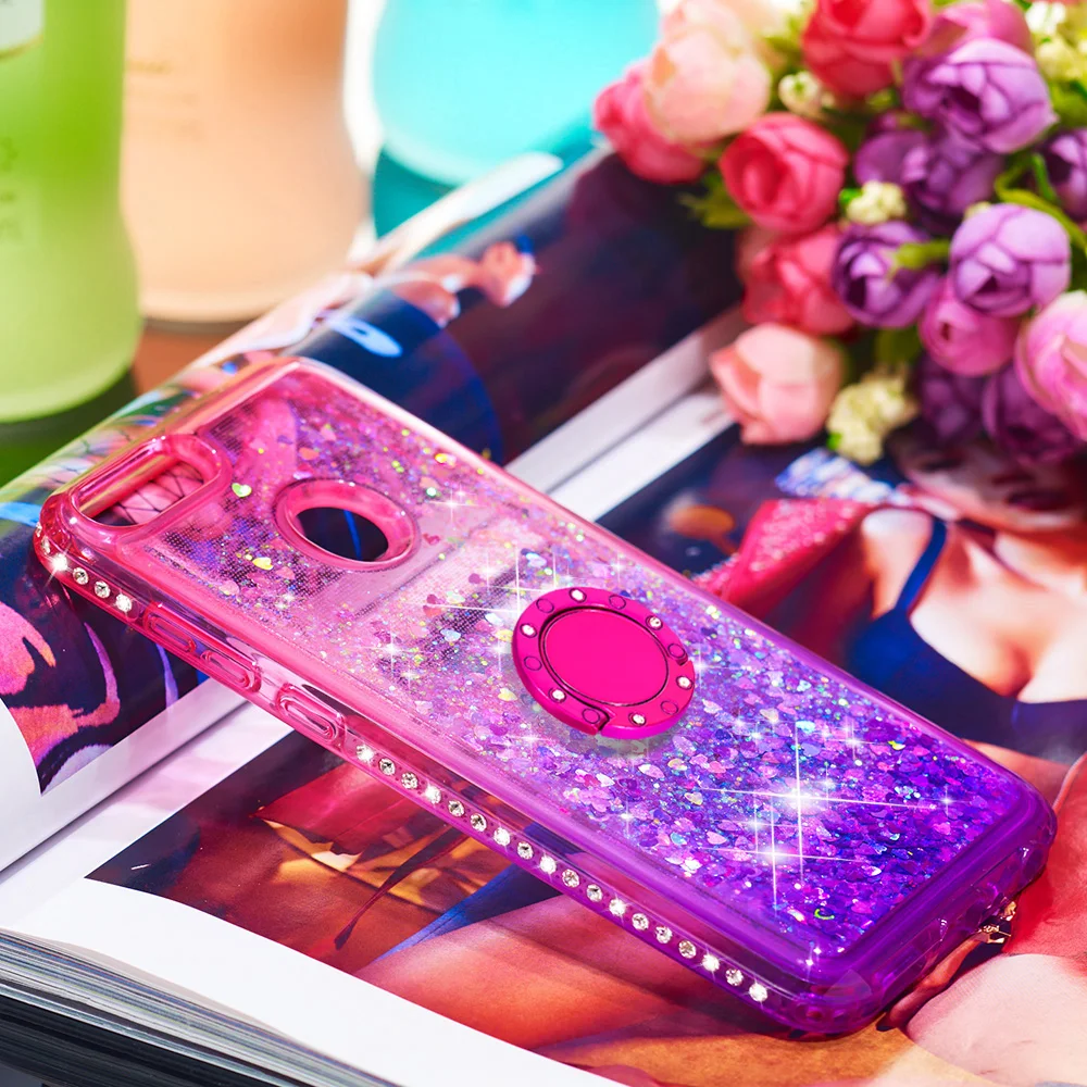 Зыбучие пески bling чехол для телефона huawei P smart Cover TPU задняя крышка Enjoy 7S FIG-LX1 FIG-LX2