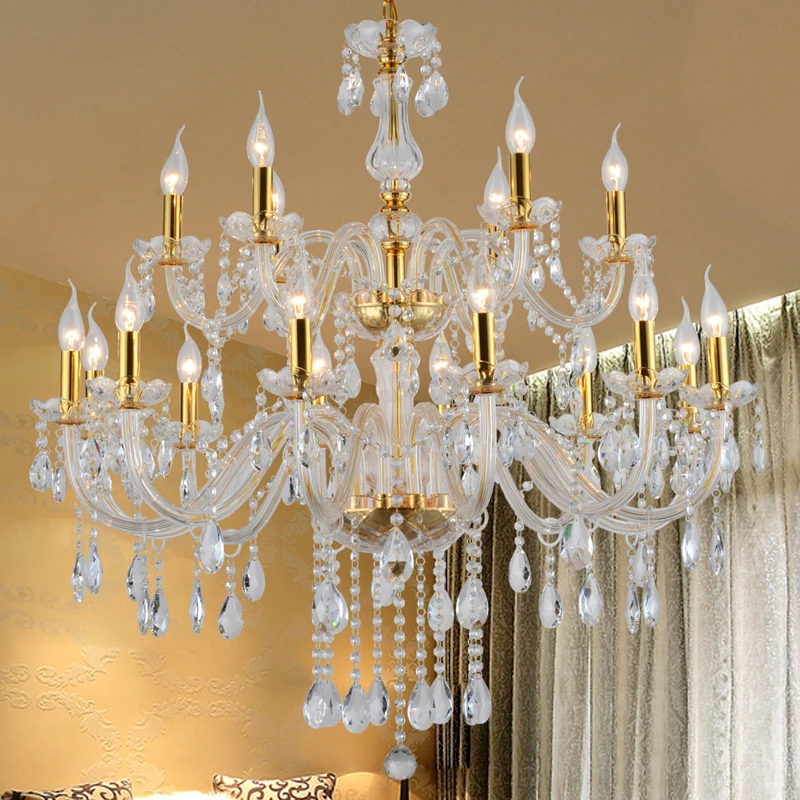 Большие современные люстры для гостиной отеля лобби люстра lustre De cristal подвеска