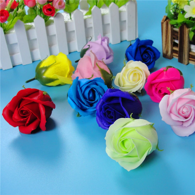 10pcs Artificial Flowers Scented Bath Soap Rose Flower Petal Gift For Valentine's Day Wedding Gift/birthday Gifts | Дом и сад