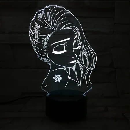 

Acrylic Panel Beautiful Girl Princess 3D Lava Lamp Christmas 7 Color Changing LED Night Light Mood Decor Bedroom Table Lamp