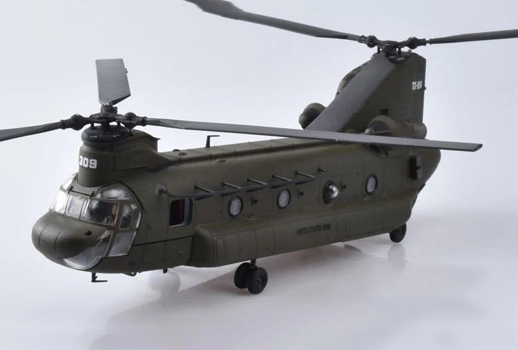 Новые специальные модели 1/72, литье под давлением, зеленый армейский китайский вертолет, Боинг, Ch-47, модель истребителя, детские игрушки