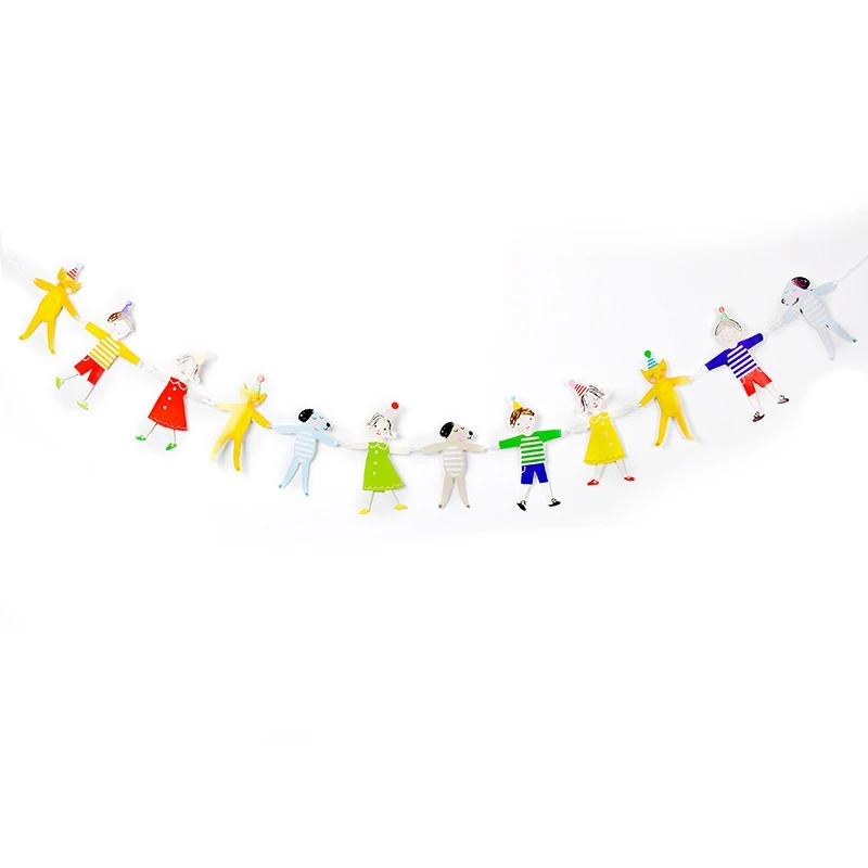 12/13 шт./компл. ко дню рождения Натяжные флаги 3M Little Man Мультяшные животные Стиль Baby