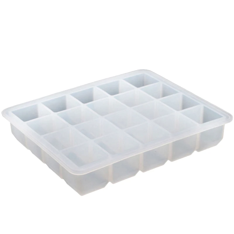 

Fashion 1PC New Mould Square Large Jelly Maker Mold Pudding Ice Moulde Ice Cube Tray Ice Cube 20-Cavity Silicone Kitchenware