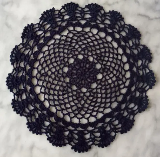 30 см Круглый Винтаж Хлопок крючком ремесло Doily стеклянные подставки индивидуальный Кофе Чай скатерти столовые приборы Рождество Свадебный декор