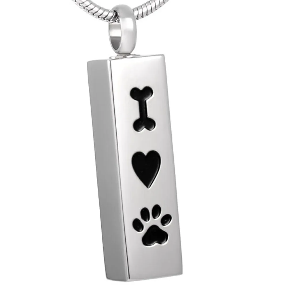 Stainless Steel Pet Paw Print Necklace Cute Animal Dog Cat Memorial jewelry Lover For Womens Mens | Украшения и аксессуары