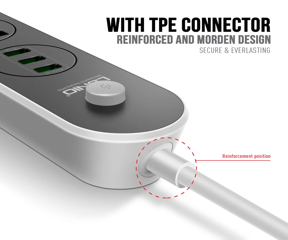 LDNIO штепсельная вилка ЕС 3 разъема 3 usb порта USB зарядное устройство тип ленты питания Настольный силовой настенный удлинитель для домашней сети
