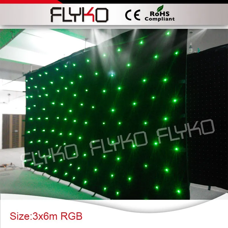 FLYKO 3*6m fiexible china animation images led curtain display star | Освещение