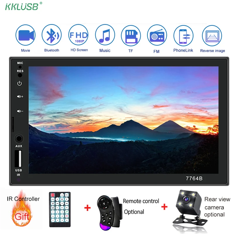Автомобильное радио 2din 7 дюймов Сенсорное Android зеркальное соединение MP5 плеер