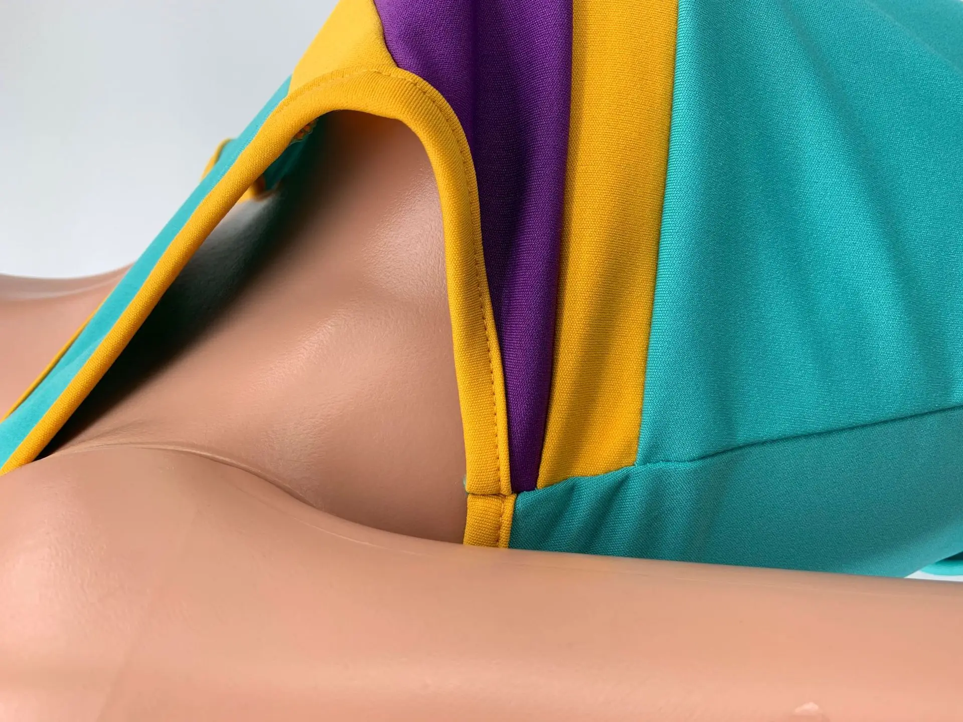 Без рукавов комплект из двух предметов 2019 Для женщин Летняя Лоскутная Танк