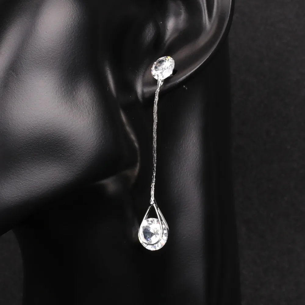 NEWEI Silverstone Teardrop кубического циркония Серьги Подвески Модные украшения для Для