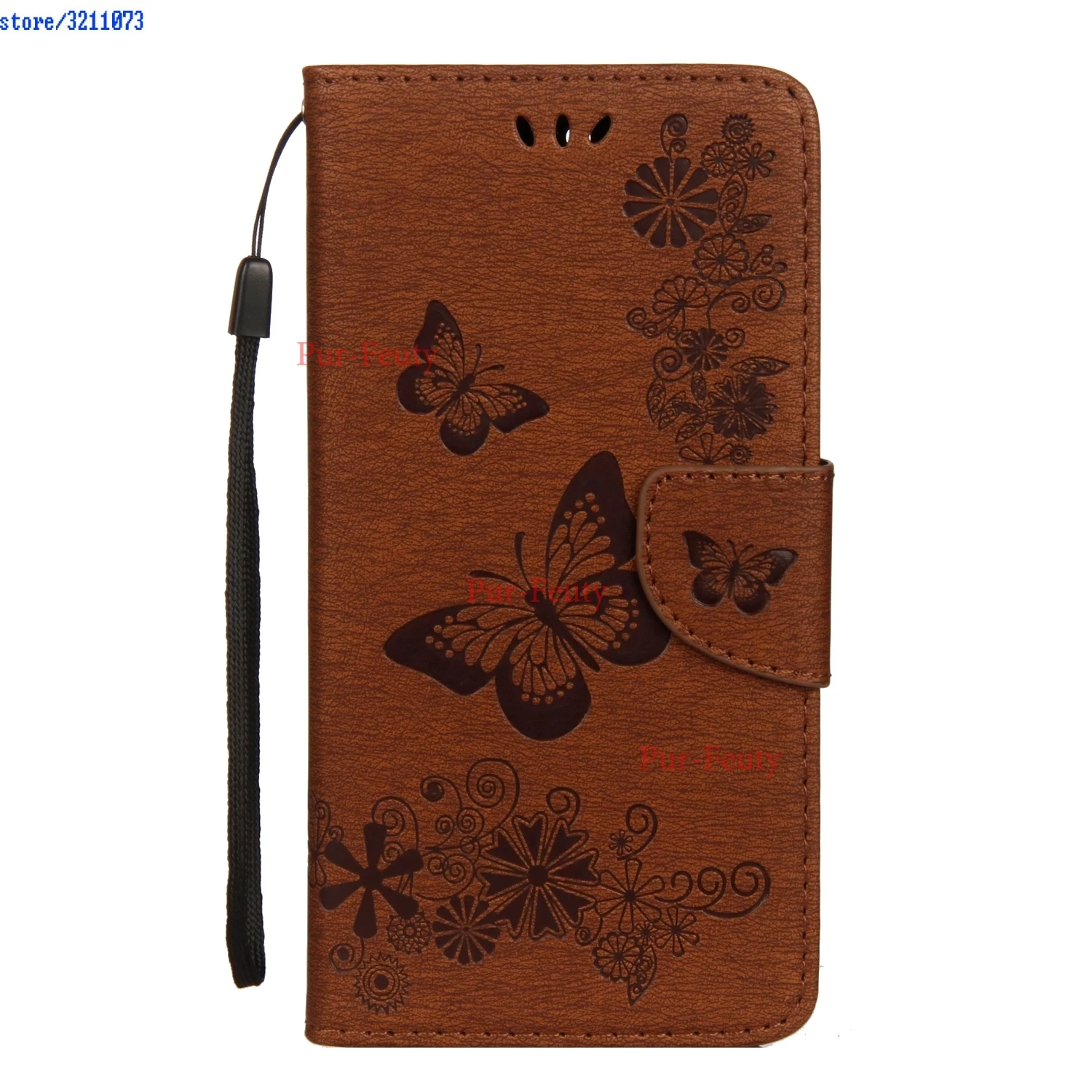 Brown Filp чехол для lenovo Vibe C2 C 2 K10a40 K10 a40 VibeC2 чехол для телефона кожаный чехол для lenovo C2 C 2 K10a 40 чехол для телефона с бабочкой - Цвет: Brown