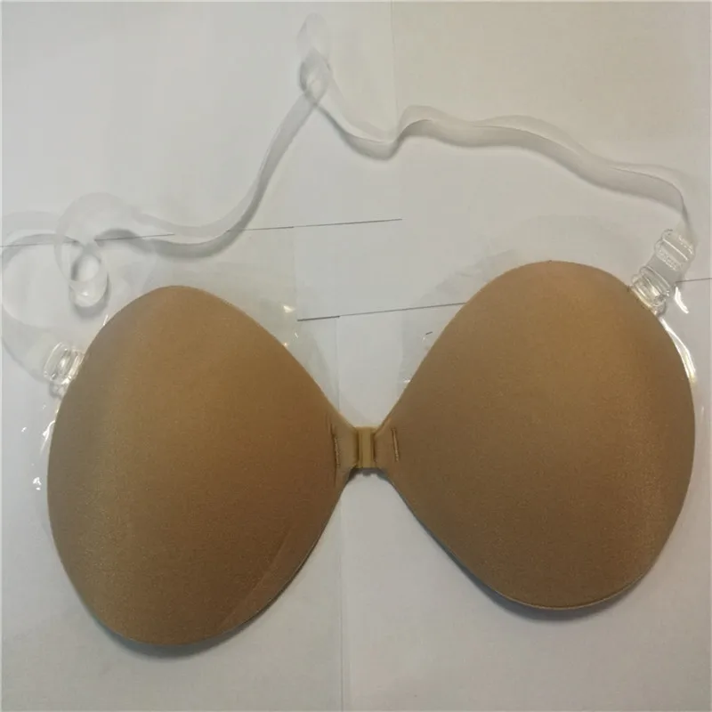 100pcs/Sexy Strapless Bras For Women Pink Color Push up Bra Invisible Adhesive Bra with Convertible Clear Straps
