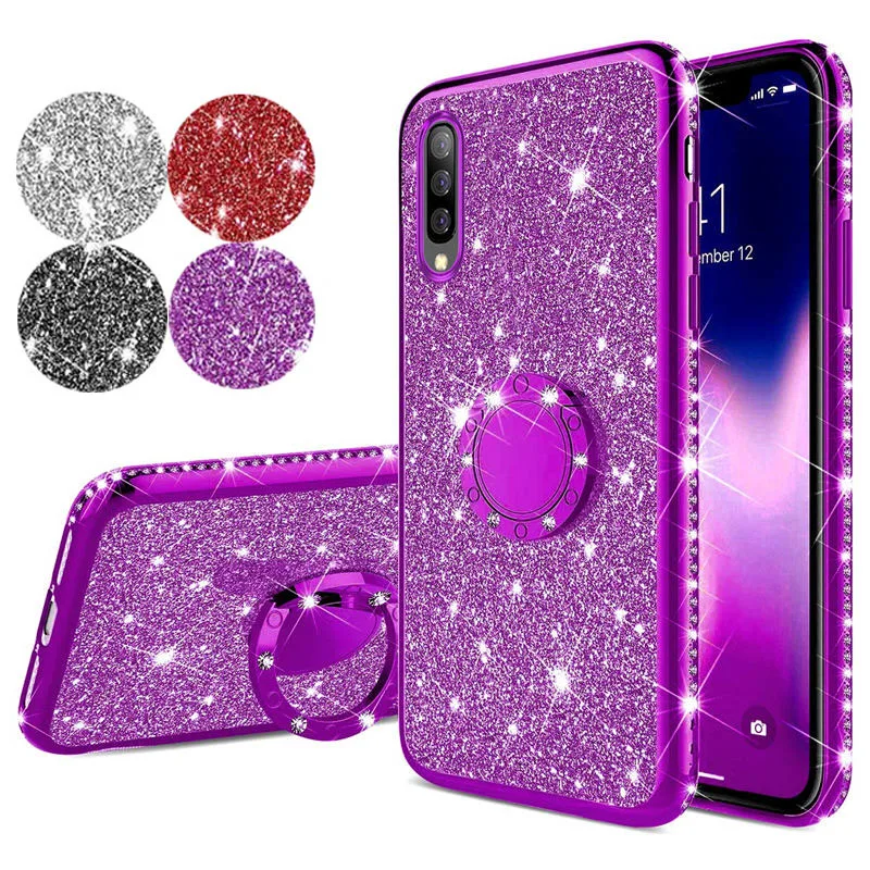 Блестящий Мягкий чехол из ТПУ с бриллиантами для Samsung A30 A20 A10 A50 A70 M20 A6 A8 A7 2018