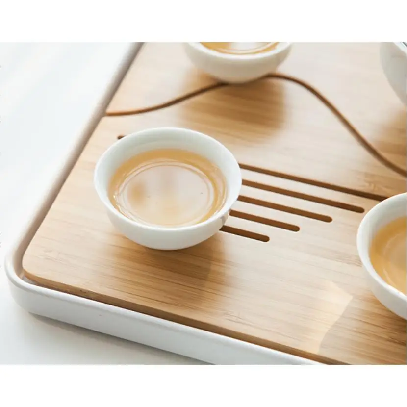 Чайный поднос King Tea Mall китайский для чая Gongfu с баком воды чайными блюдцами досками