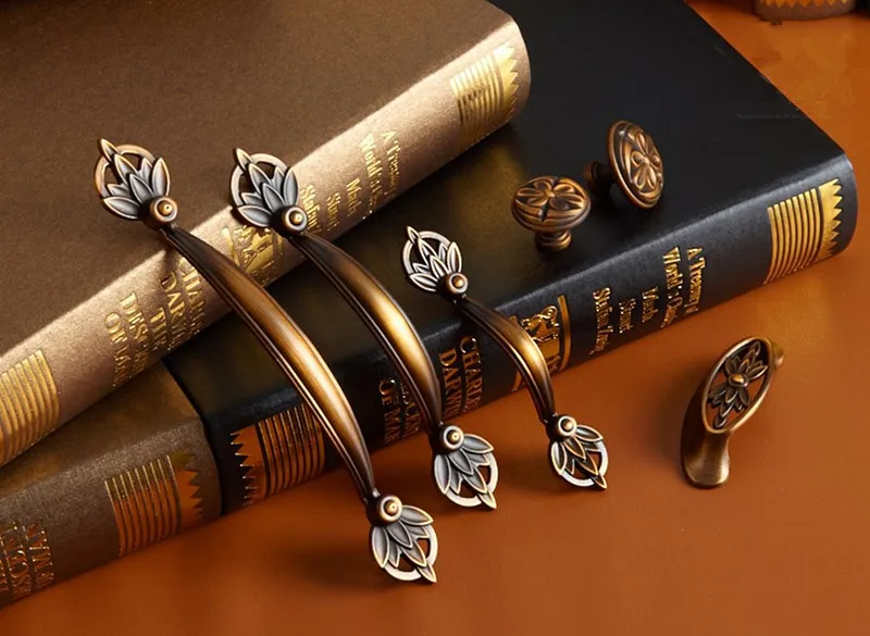 Комод тянет цветы для ручек ручка ящика шкафа сельская деревенская кухонная