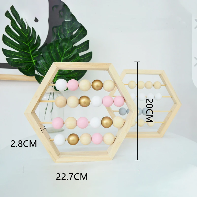 Натуральный Деревянный Абакус с бусинами Детские Обучающие Развивающие игрушки