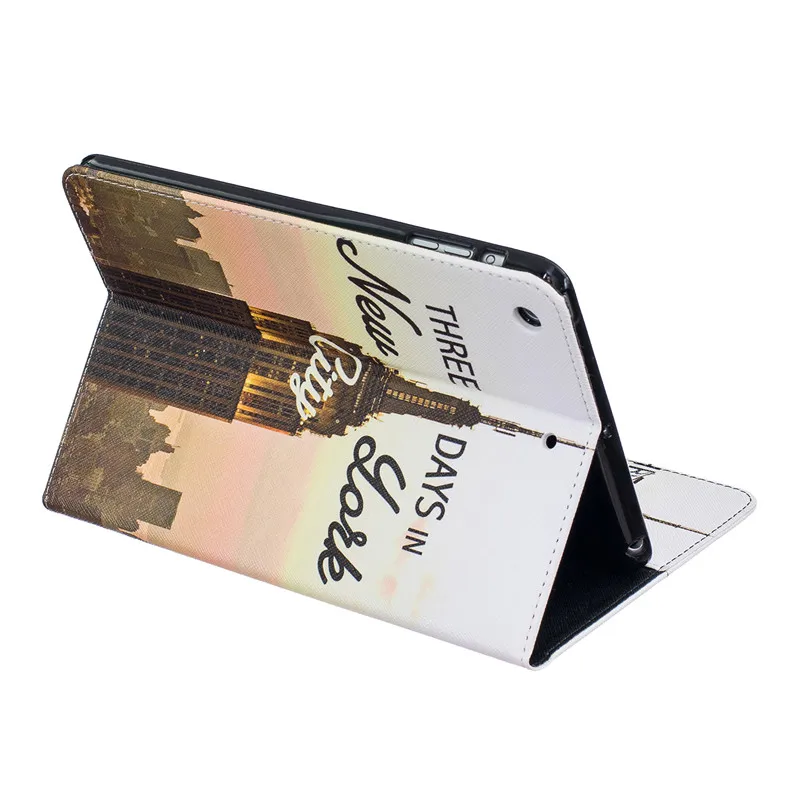 Чехол с изображением башни силиконовый кожаный чехол для Apple Ipad mini 1 2 3 откидная