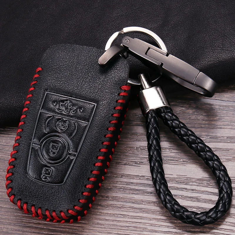 

Leather Car Key Cover Case for Ford 2018 EcoSport Lincoln 2017 Mondeo MKC MKZ MKX Focus Mustang Edge Explorer Expedition Fusion