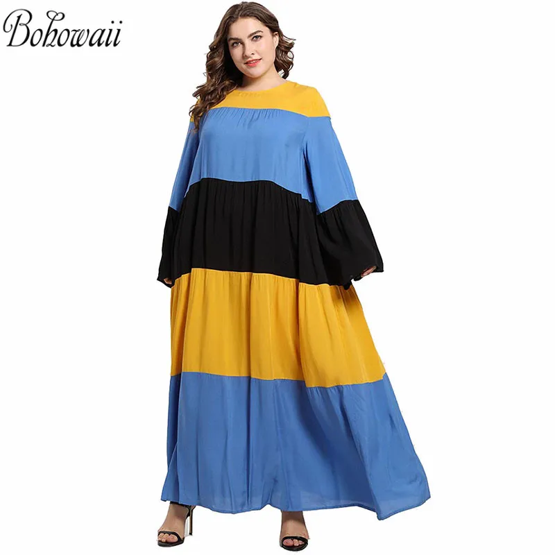 Женское платье в мусульманском стиле BOHOWAII Рамадан Длинное свободное |