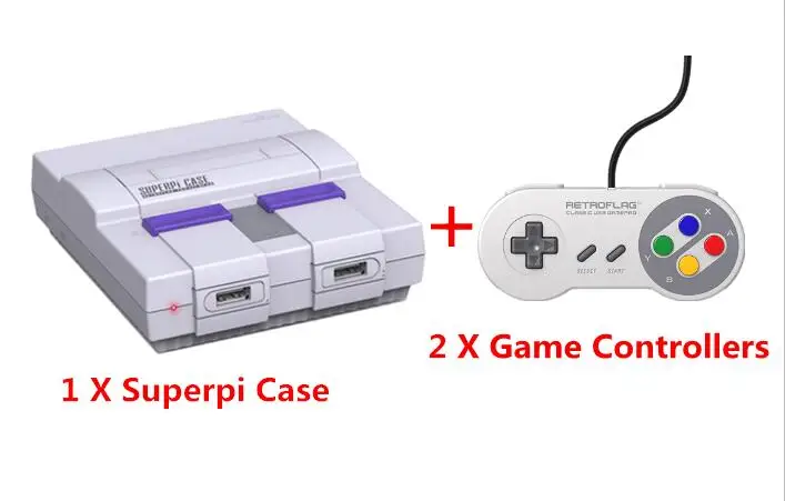 Лидер продаж игровая консоль SUPERPi чехол U для Raspberry Pi 3B 3B+ игровой чехол с 2 шт. Retroflag игровой контроллер - Цвет: Красный