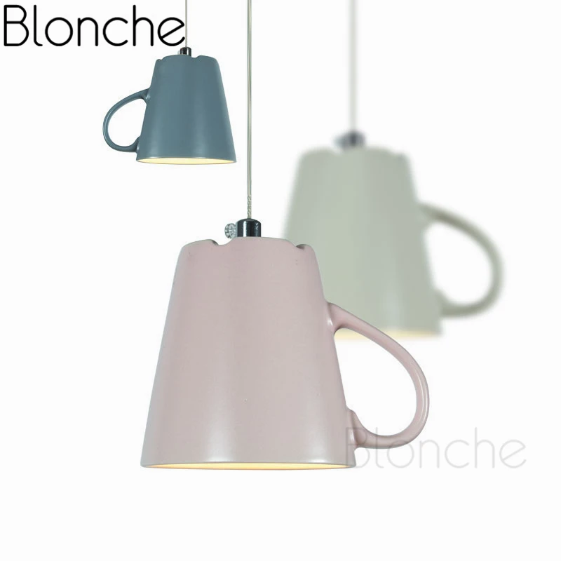 Современные керамические подвесные светильники Led чайник Подвесная лампа для