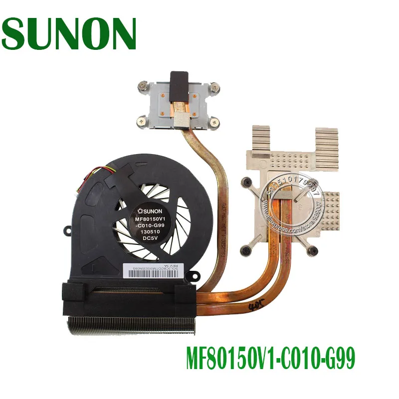 Подлинная для TOSHIBA X70 серии радиатор с охлаждающими вентиляторами SUNON MF80150V1-C010-G99 SOL3BDCTM0I0035N0FS - Цвет лезвия: Heatsink and Fan