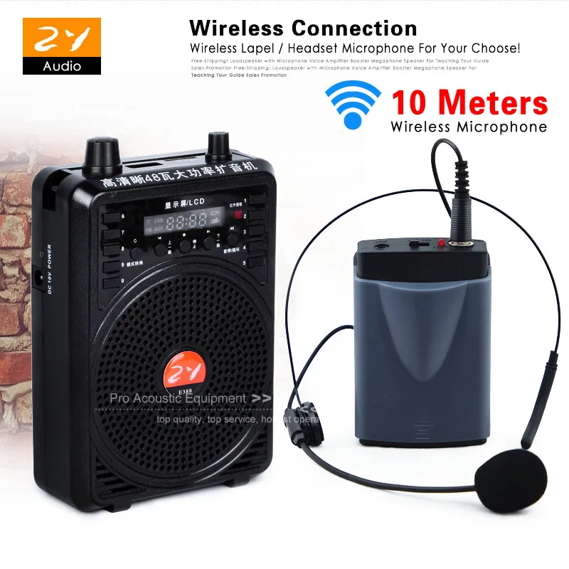 Портативный аудио усилитель Zy голоса громкий динамик USB TF FM радио с микрофоном