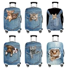 Чехол для чемодана HMUNII, эластичный чехол для чемоданов 18-32 дюймов с 3D-принтом, защита от пыли