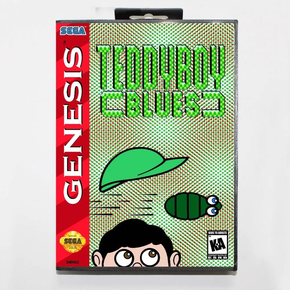 Тедди мальчик Blues 16 бит MD карточная игра с коробку для Sega игры Mega Drive Genesis |
