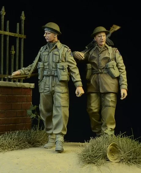 1/35 Risen Figures модель наборы Второй мировой войны британская пехота 2 фигурка Неокрашенная