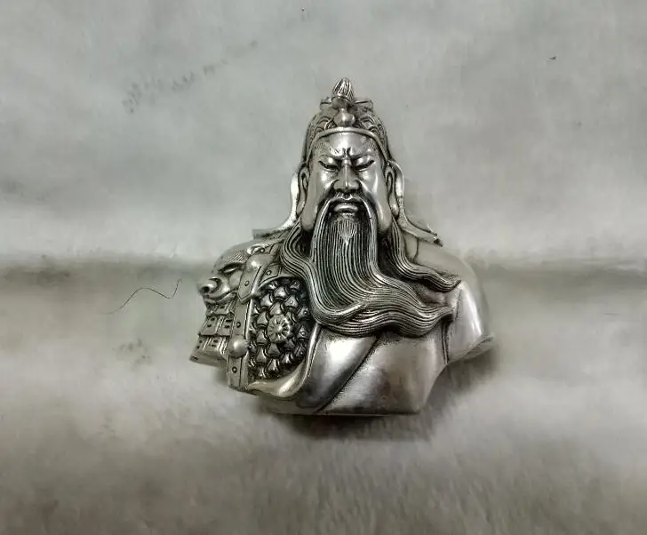 

Античная тибетская Серебряная скульптура с головой тигра