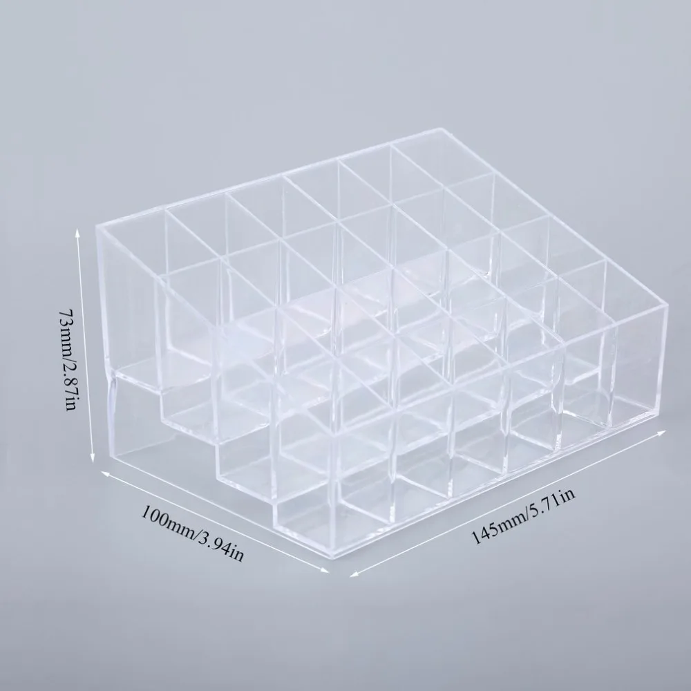 24 Grids Multifunctional Trapezoid Clear Makeup Cosmetic Organizer Storage Lipstick Stand Case Tool Kit | Красота и здоровье