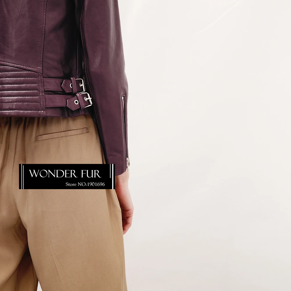 Модный дизайн куртка из натуральной овечьей кожи винтажный стиль пальто