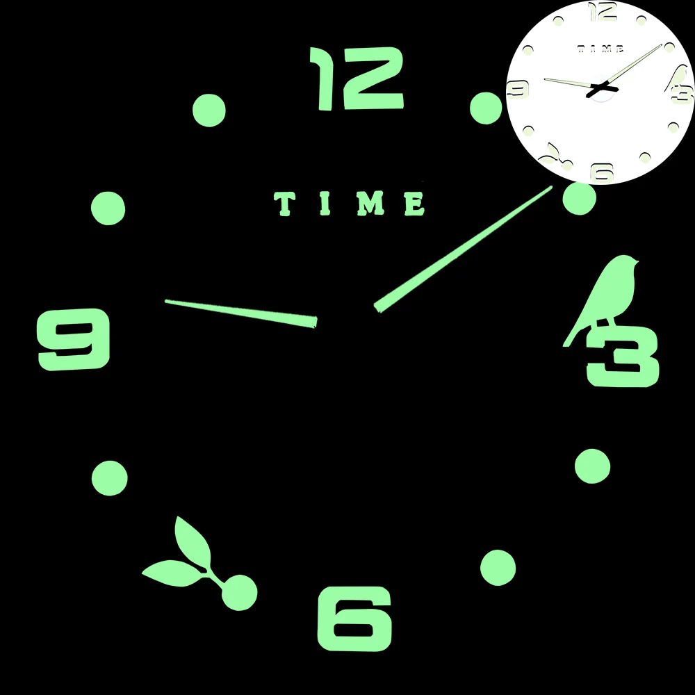 Светящиеся часы с птицами, настенные часы с подсветкой, часы Horloge Reloj Duvar Saati, современный дизайн, часы Pat Patrouille, настенные палочки uhr