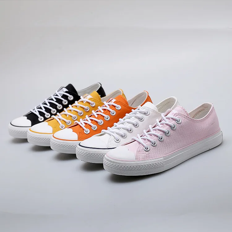 Zapatillas Lona Mujer; женская обувь; сезон осень-лето; парусиновая Повседневная обувь; однотонные женские розовые кроссовки на шнуровке; Милая обувь на плоской подошве