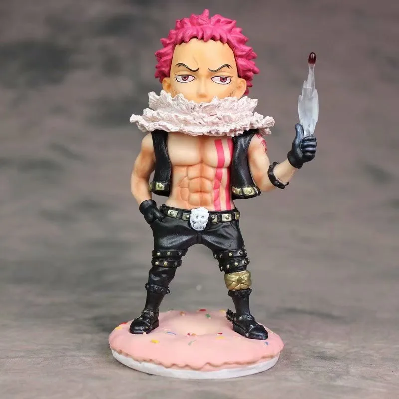 Anime ONE PIECE Dessert Three Star Charlotte Katakuri Big Mom Pirates Q-Version PVC Action Figure Collectible Model Toy BOX Q616 | Игрушки и