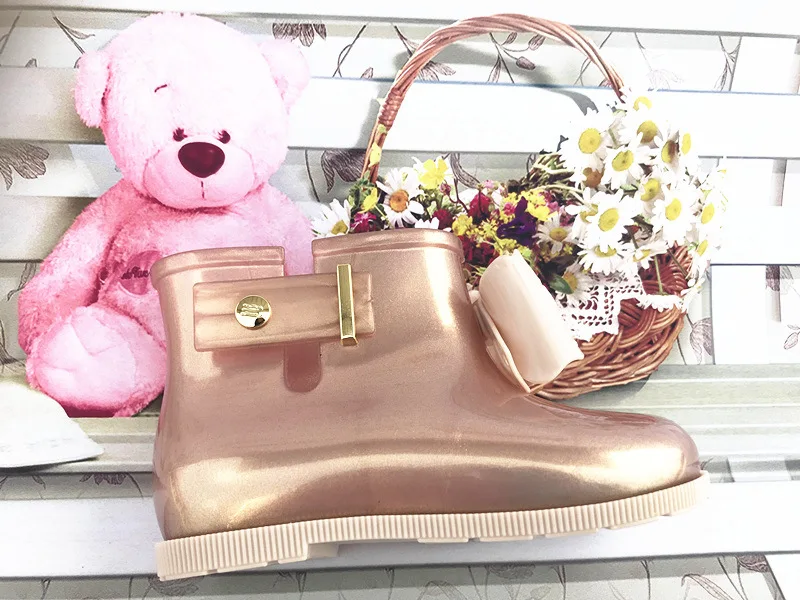 Мини Melissa Sugar Rain Boot Sandal Новинка года; Водонепроницаемая прозрачная обувь для мальчиков и девочек; нескользящие сандалии для девочек; Детские пляжные сандалии для малышей