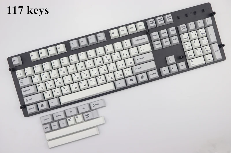 117 Keys Pbt keycap механическая клавиатура keycaps 117 клавиш Вишневый профиль Горячая Сублимация черный шрифт russain - Цвет: 117 Keys