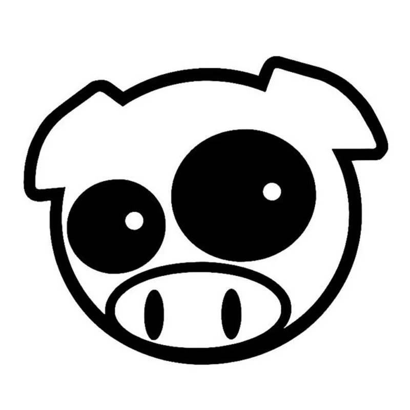 14*12 см талисман Crazy PIG ралли веселая модель мотоциклетные наклейки Стайлинг