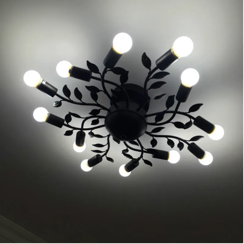 Железная промышленная кухонная барная лампа винтажная Светодиодная потолочная