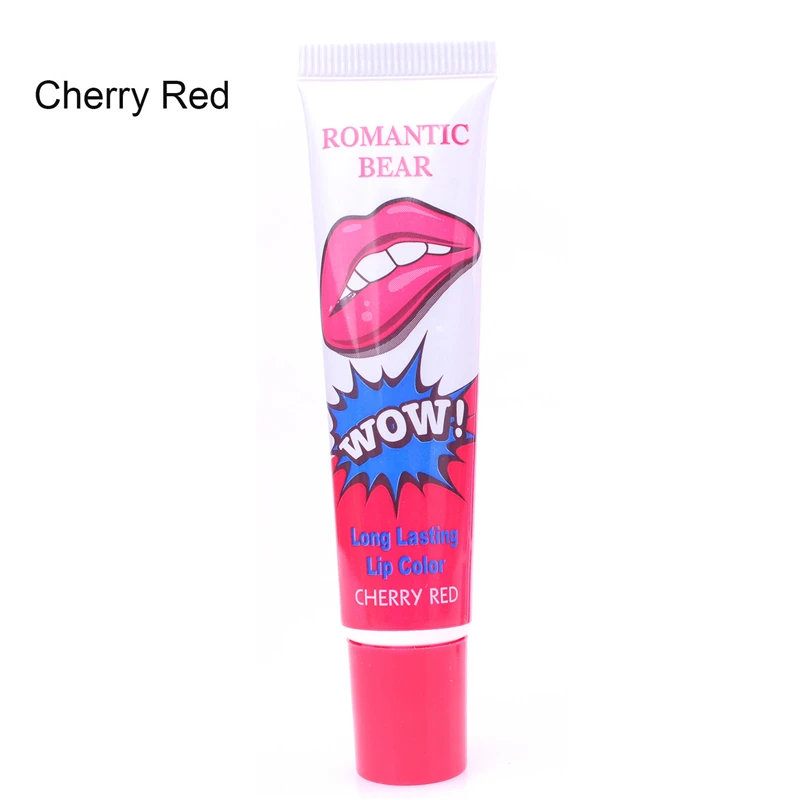 cherry red Романтический медведь бренд стойкий блеск для губ пилинг для губ матовые водонепроницаемые губные тени для губ - Цвет: cherry red