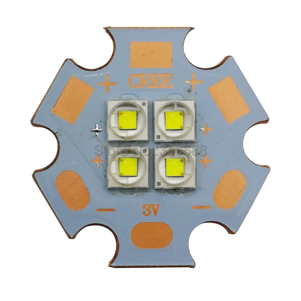 3 В/6 в/12 В Cree XPE2 XP E2 4 чипа светодиода 12 Вт Холодный белый нейтральный теплый