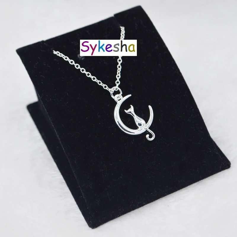 Прекрасный Лунокот Цепочки и ожерелья Кулон минималистский Chocker изделия милый