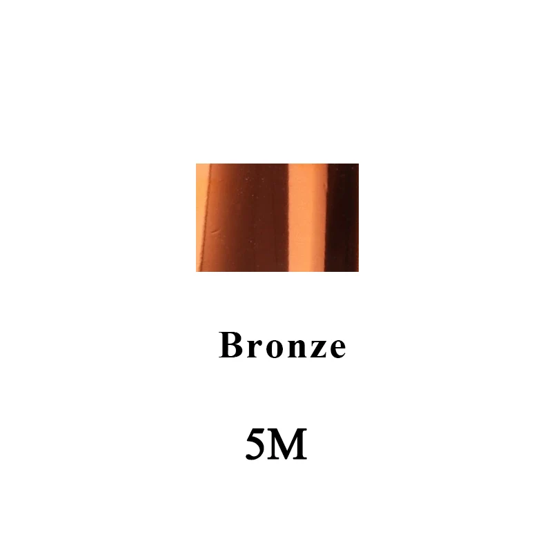 Bronze 5 метров/за штуку Металлические Цвет ногтей наклейки-лак для ногтей Обертывания Блестящий Звездное небо Бумага украшение для маникюра «сделай сам» - Цвет: Bronze