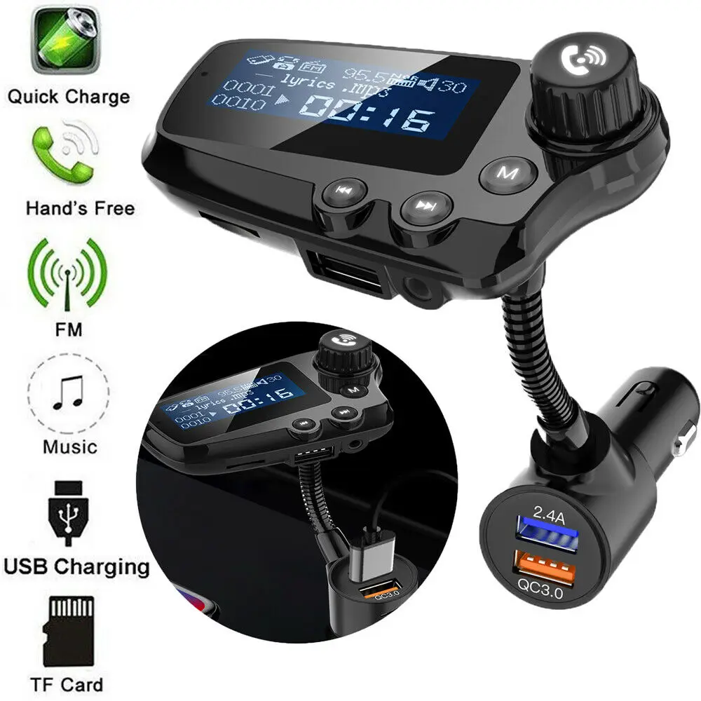 Беспроводной Bluetooth Автомобильный MP3 плеер Handsfree автомобильный комплект TF fm