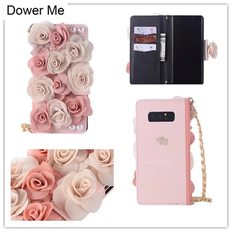 Dower Me модный красивый розовый кружевной цветочный флип кошелек сумка кожаный