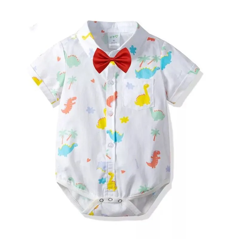Новинка детские комбинезоны хлопковая одежда с короткими рукавами для малышей
