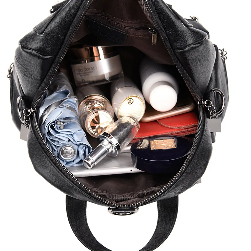 Chu JJ женские кожаные сумки Сумка через плечо женские сумочки-ранцы Дамская многофункциональная сумка-тоут back pack
