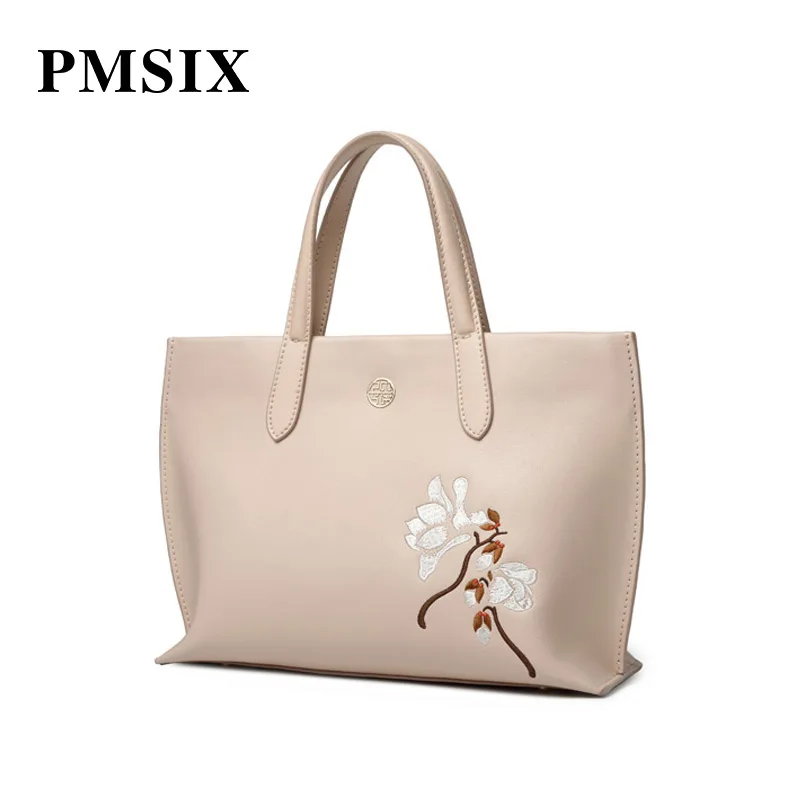 PMSIX модные женские сумки вышивка цветы спилок Наплечная Сумка женская клатч